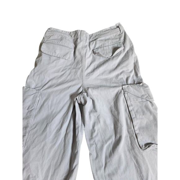 Honor The Gift Gray Wide Leg Cargo Pants Size 32 Utility Streetwear Embroidered - Picture 11 of 12